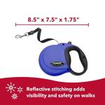 Coastal Power Walker Rectractable Leash Medium Blue Black 16ft 64 lbs