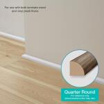 Edwards 0.62 in. T x 0.75 in. W x 94.5 in. L Textured Wood Look Laminate Moulding/Trim Quarter Round Molding (MQND-07751)