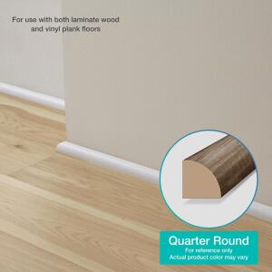 Edwards 0.62 in. T x 0.75 in. W x 94.5 in. L Textured Wood Look Laminate Moulding/Trim Quarter Round Molding (MQND-07751)