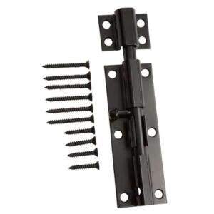 Everbilt 6 in. Heavy Duty Barrel Bolt Black