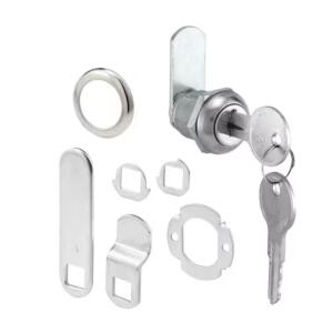 Prime-Line Drawer and Cabinet Lock, 5/8 in., Diecast, Stainless Steel, 5/16 in. Max. Panel