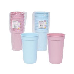 Pac-It Fresh 8.4oz/250 ml Plastic Tumbler 6-pack Blue