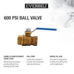 Everbilt1/2 in. Brass FPT Full Port Threaded Ball Valve (107-403EB)