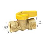 Everbilt1/2 in. FIP x 1/2 in. FIP Lever Handle Brass Gas Ball Valve (VGV1LHB3EB)