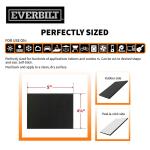 Everbilt 4-1/4 in. x 5 in. Black Self-Adhesive Rubber Bumper Pad Sheets (2-Pack) (461870)