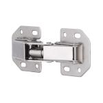 Everbilt 1 Pair Frameless 90-Degree Full Overlay Surface Mount Hidden Spring Nickel Cabinet Hinge (2 Pieces) (H01068E-NP-CP0)