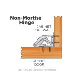 Everbilt1 Pair Frameless 90-Degree Full Overlay Surface Mount Hidden Spring Nickel Cabinet Hinge (2 Pieces) (H01068E-NP-CP0)