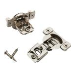 Everbilt1 Pair Face Frame 35 mm 105-Degree 1/2 in. Overlay Nickel Cabinet Hinge (2 Pieces) (H70223E-NP-CP0)