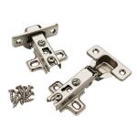 Everbilt1 Pair Frameless 35 mm 110-Degree Full Overlay Nickel Cabinet Hinge (2 Pieces) (HC11SFE-NP-CP0)