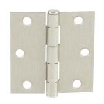 Everbilt3 in. Square Radius Satin Nickel Squeak-Free Door Hinge (28616)