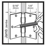 Everbilt3 in. Square Radius Satin Nickel Squeak-Free Door Hinge (28616)