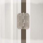 Everbilt 3-1/2 in. x 5/8 in. Radius Satin Nickel Squeak-Free Door Hinge (12-Pack) (28726)