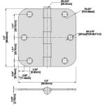 Everbilt 3-1/2 in. x 5/8 in. Radius Satin Nickel Squeak-Free Door Hinge (12-Pack) (28726)