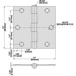 Everbilt3-1/2 in. Square Radius Matte Black Commercial Grade with Ball Bearing Hinge (28846)