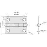 Everbilt 2 in. Matte Black Non-Removable Pin Narrow Utility Hinge (2-Pack) (28917)