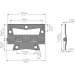 Everbilt2-1/2 in. Satin Nickel Non-Mortise Hinges (2-Pack) (29157)