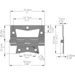 Everbilt 3 in. Satin Nickel Non-Mortise Hinges (2-Pack) (29167)