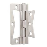 Everbilt 3 in. Satin Nickel Non-Mortise Hinges (2-Pack) (29167)