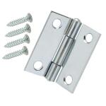 Everbilt2 in. Zinc-Plated Non-Removable Pin Narrow Utility Hinge (2-Pack) (29297)