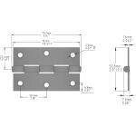 Everbilt3 in. Zinc-Plated Non-Removable Pin Narrow Utility Hinge (2-Pack) (29337)