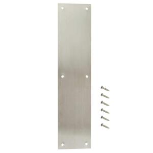 Everbilt 3-1/2 in. x 15 in. Stainless Steel Push Plate (14256)