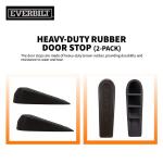 EverbiltHeavy-Duty Brown Rubber Door Stop (2-Pack) (4217644EB)