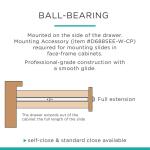 Everbilt1 Pair 12 in. Self-Closing Bottom Mount Drawer Slide Set 1-Pair (2 Pieces) (D68812E-W-W0)