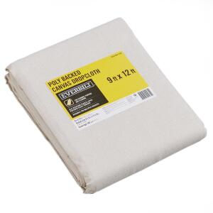 Everbilt9 ft. W x 12 ft. L Poly Backed Canvas Drop Cloth (912EX)