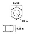 Everbilt1/4 in.-20 tpi Zinc Hex Nut (100-Pack) (801730)