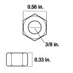 Everbilt3/8 in.-16 tpi Zinc Hex Nut (100-Pack) (801750)