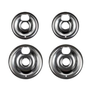 Everbilt 4-Pack Universal Chrome Drip Bowl for Electric Ranges (814521011984)