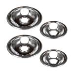 Everbilt 4-Pack Universal Chrome Drip Bowl for Electric Ranges (814521011984)