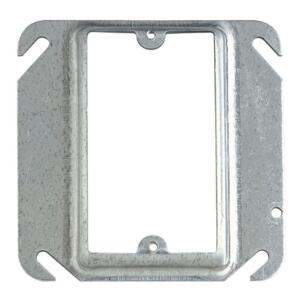 Steel City 4" SQ Mud Ring Raised 1" 1 Device