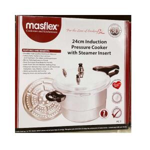 Masflex 24cm Induction Pressure Cooker with Steamer Insert