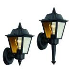 Hampton Bay 13.5 in. 1-Light Black Outdoor Wall Light Fixture with Clear Glass