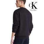 Calvin Klein Men Monogram Logo Fleece Crewneck Sweatshirt Black Size L