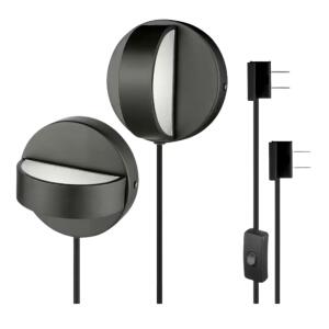 Globe Electric Magnus 1-Light Matte Black Wall Sconce (2-Pack)