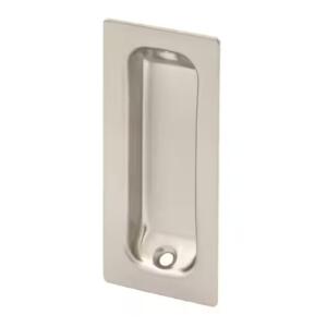 Prime-Line (2-pack) 3-1/4 in., Solid Brass with Satin Nickel Finish, Rectangular Finger Pull