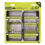 RYOBI Bi-Metal Impact Rated Screwdriver Drill Bit Kit (40-Piece)