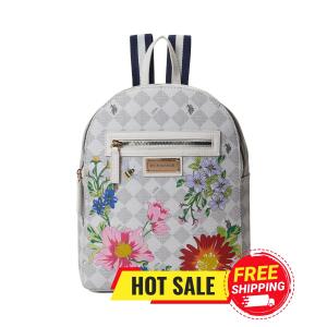 U.S. POLO ASSN. Floral Diamond Backpack Cream White