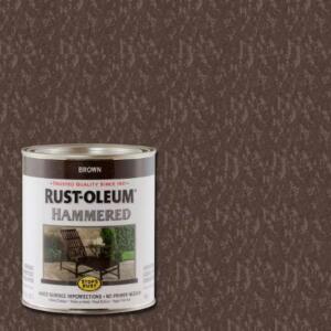 Rust-Oleum Stops Rust - 1 qt. Brown Hammered Gloss Rust Preventive Interior/Exterior Paint