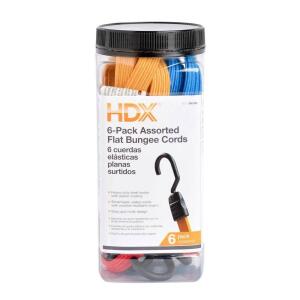 HDXFlat Bungee Cord Assortment (6-Piece) (JB6FSB)