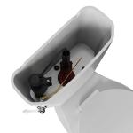 Everbilt Universal Mount Brass Toilet Tank Lever in White and Chrome (225441-W)