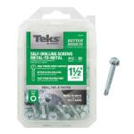 Teks #12 x 1-1/2 in. External Hex Flange Hex-Head Self-Drilling Screws (80-Pack)