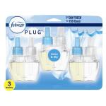 Febreze Fade Defy Plug-In Air Freshener Refill (3 Refills), Linen & Sky Scent, 0.87 oz each (003077213846)