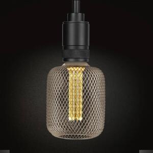 Feit Electric25W Equivalent Dimmable Vintage Oversized E26 LED Light Bulb With Mesh Cage Acrylic Filament Matte Gold Soft White 2700K (CG/AYC/MG/927CA/HDRP)