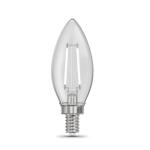 Feit Electric40-Watt Equivalent B10 E12 Candelabra Dim White Filament Clear Glass Chandelier LED Light Bulb Daylight 5000K 3-Pack (CTC40950CAWFILHDRP/3)