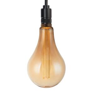 Feit Electric25W Equivalent PS50 Dimmable Oversized Amber Glass E26 Vintage Edison LED Light Bulb Acrylic Filament Warm White 2100K (PS50/AYC/820/HDRP)