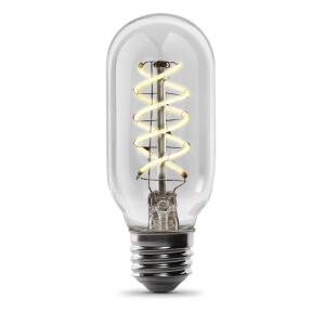 Feit Electric40-Watt Equivalent T14 Dimmable Spiral Filament Clear Glass E26 Vintage Edison LED Light Bulb, Warm White (T1440/S/CL/LED/HDRP)