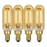 Feit Electric40-Watt Equivalent T6 Dimmable Straight Filament Amber Glass E12 Candelabra Vintage LED Light Bulb, Warm White 4-Pack (T640VG/LED/HDRP/4/RP)